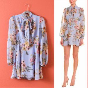 Divine Heritage Womens Scarf Neck A-Line Dress